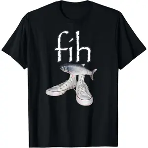 Fih Shoes Funny Misspelled Fish Meme T-Shirt