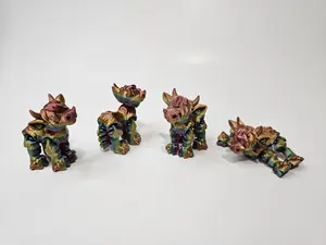 3D Printed Small Cow Decor Figurine Table Farmhouse