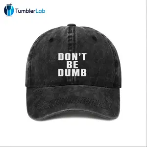 Unisex Vintage Rocky Don't Be Dumb For Asap Flacko Fans Baseball Cap 80s 90s Pattern Hat Men Gift Snapback Fitted Vintage Denim Fabric Iconic Logo Heat Transfer Print Don't Be Dumb Graphic For Asap Fans Detail, Rap lover gift