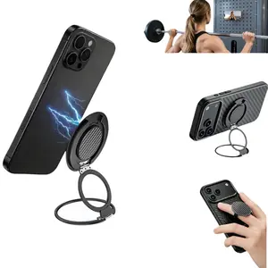 Magnetic Phone Grip Stand & Mount for iPhone & Android 360° Rotation Kickstand, Adhesive-Free Design