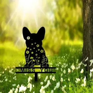 CIFbuy Pet Memorial Garden Stake Metal Grave Marker Iron Art Silhouette Pet Loss Remembrance Home Decor Gift