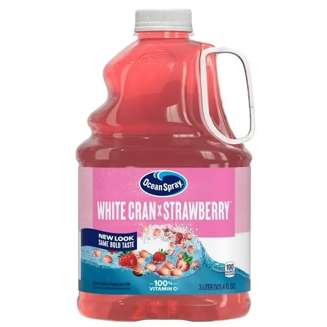 Ocean Spray White Cran-Strawberry Juice Drink, 3L Bottle – Refreshing Fruit Blen
