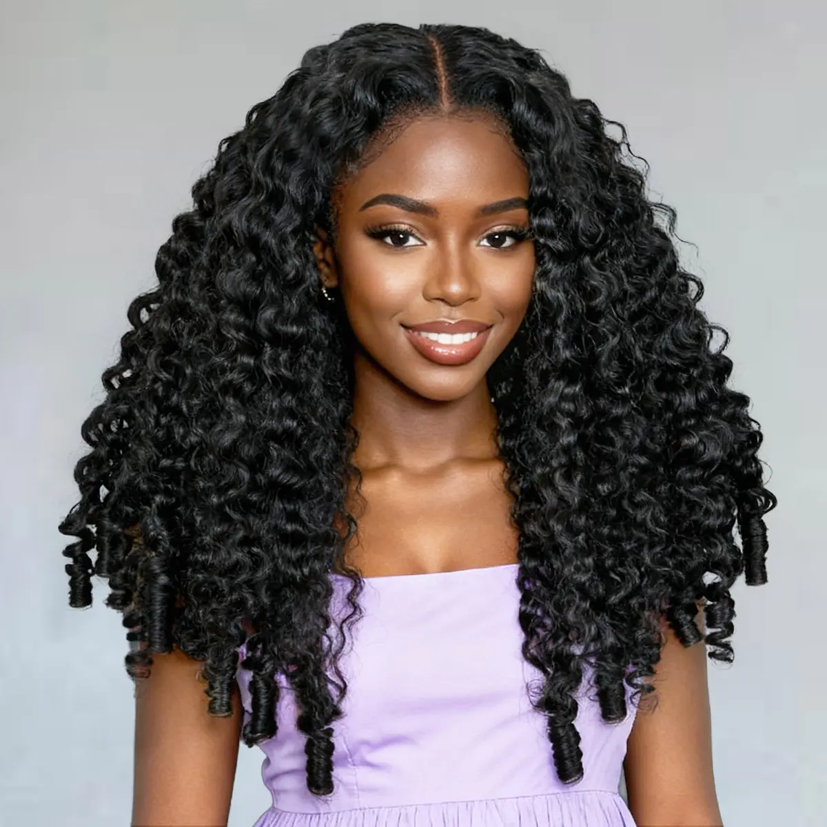 OQ HAIR 220% Density Burmese Curly M Cap 9x6 Glueless Wig Bleached Tiny Knots Pre-cut HD Lace Wear Go Wigs
