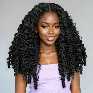 OQ HAIR 220% Density Burmese Curly M Cap 9x6 Glueless Wig Bleached Tiny Knots Pre-cut HD Lace Wear Go Wigs With Elastic Drawstring