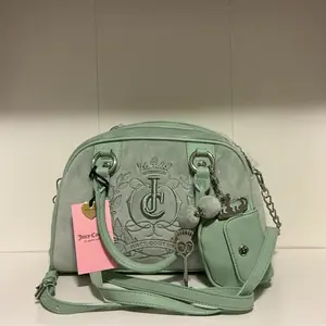 Juicy Couture Sparkle Royal Satchel, Frosty Green Designer Handbag for Everyday Use