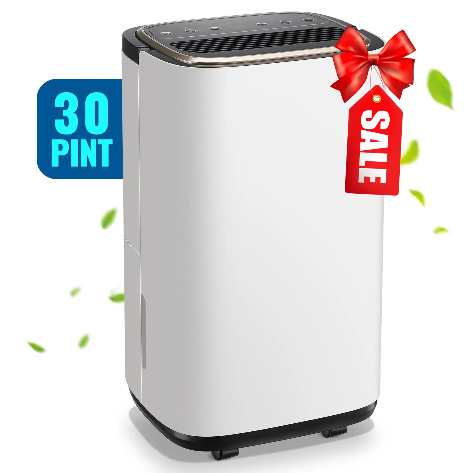 WANAI Dehumidifier for Basement 2500 Sq.Ft 30 Pint Small Home Dehumidifiers with Drain Hose for Medium to Large Room, Smart Humidity Control, Removable Air Filter, 2.2L Water Tank
