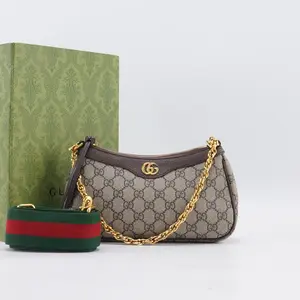 Pre-owned GUCCI PVC Shoulder Bags GG Supreme Canvas Double Strap Ophidia Shoulder Bag BGP225792