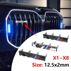 BMW X1M-X8M Series Front Grille Badge, Emblem Sticker, Car Decoration Accessories, Fits X1M X2M X3M X4M X5M X6M X7M X8M
