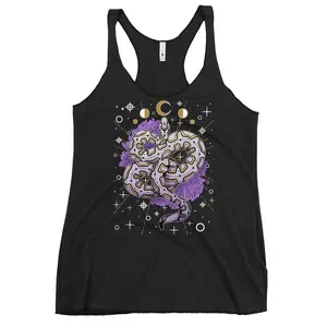 Ball Python Tank Top | Celestial Witchy Snake Yoga Shirt | Women's Racerback Tank