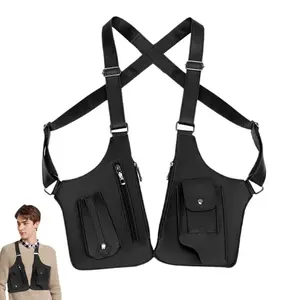 Premium leather, multifunctional vestshoulder bag and underarm bag, a must-have fortraveling, shopping and cycling, durable pu leather