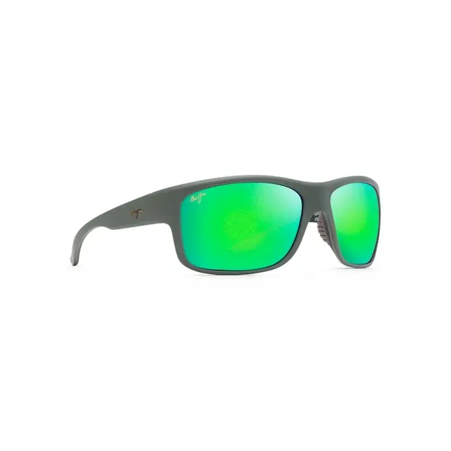 Maui Jim Southern Cross Sunglasses GM815-54CM Soft Matte Khaki with Brown and Black Frame MAUIGreen Lenses