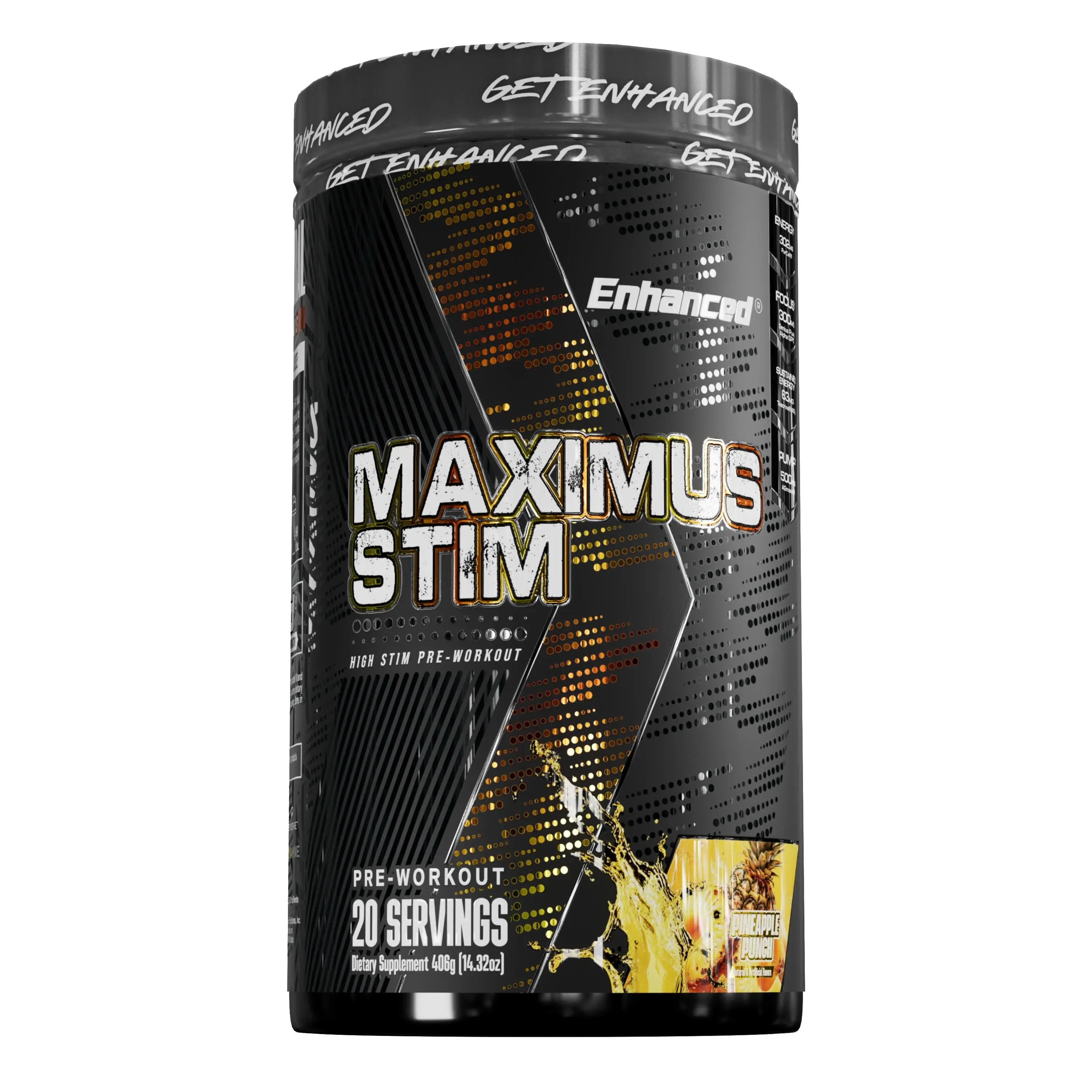 Enhanced Maximus Stim Pre-Workout – High-Stim Energy, Focus, Pump & Recovery Booster | 20+ Ingredients | Muscle Performance Formula for Men & Women | 0.26 lb