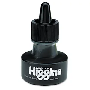 212 MAIN Waterproof Pigmented Drawing Ink - Black, Matt, Opaque Ink Finish