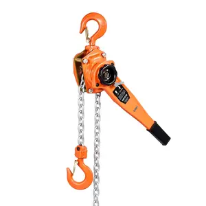 Manual Lever Chain Hoist, 1-1/2T 3300LBS Capacity Heavy Duty Come Along, 10FT Lift G80 Alloy Steel Chain With Dual Pawl Mechanical Brake,360°Rotating Hooks, for Warehouse Construction Garage