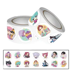 Anime Kpop Demon Hunter Stickers, 500pcs Per Roll DIY Stickers, Self-Adhesive Decorative Stickers for Gifts Greeting Cards Envelopes, Decal Sticker