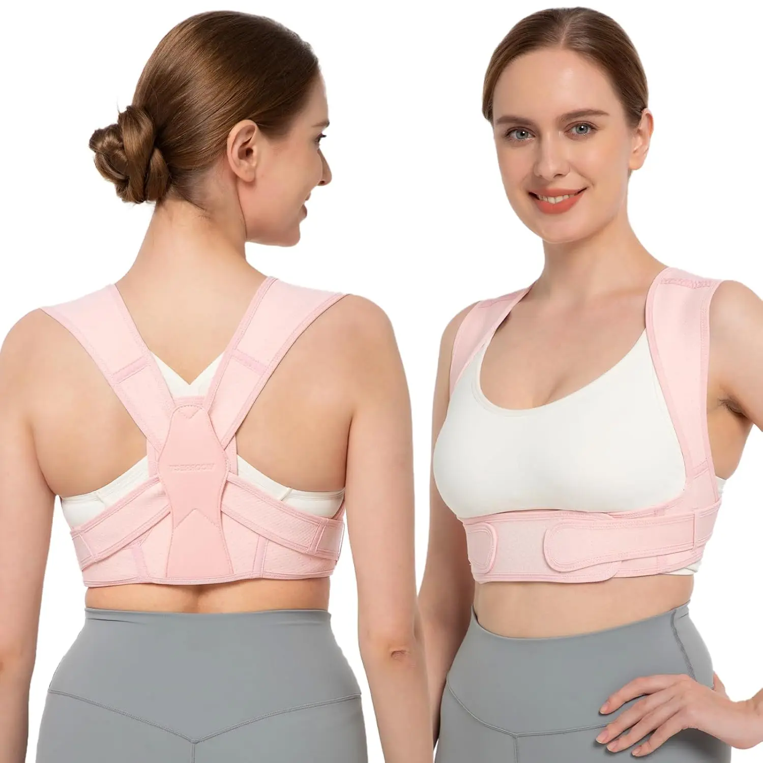 Vicorrect Posture Straps - Adjustable Clavicle Support Upper Back Brace for Neck, Shoulder Pain Relief, Healthcare, Portable Sporty Protective Gear for Sports & Outdoor Use