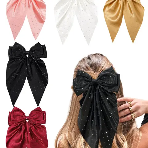 Women's Elegant Bowknot Design Hair Clips, Cute Trendy Hair Clips, Fashionable Hair Accessories for Women & Girls, Super Cute Clips, Hair Clip Set, Hair Decor, Sweetheart Bowknot, Bows for Hair, Hairclips