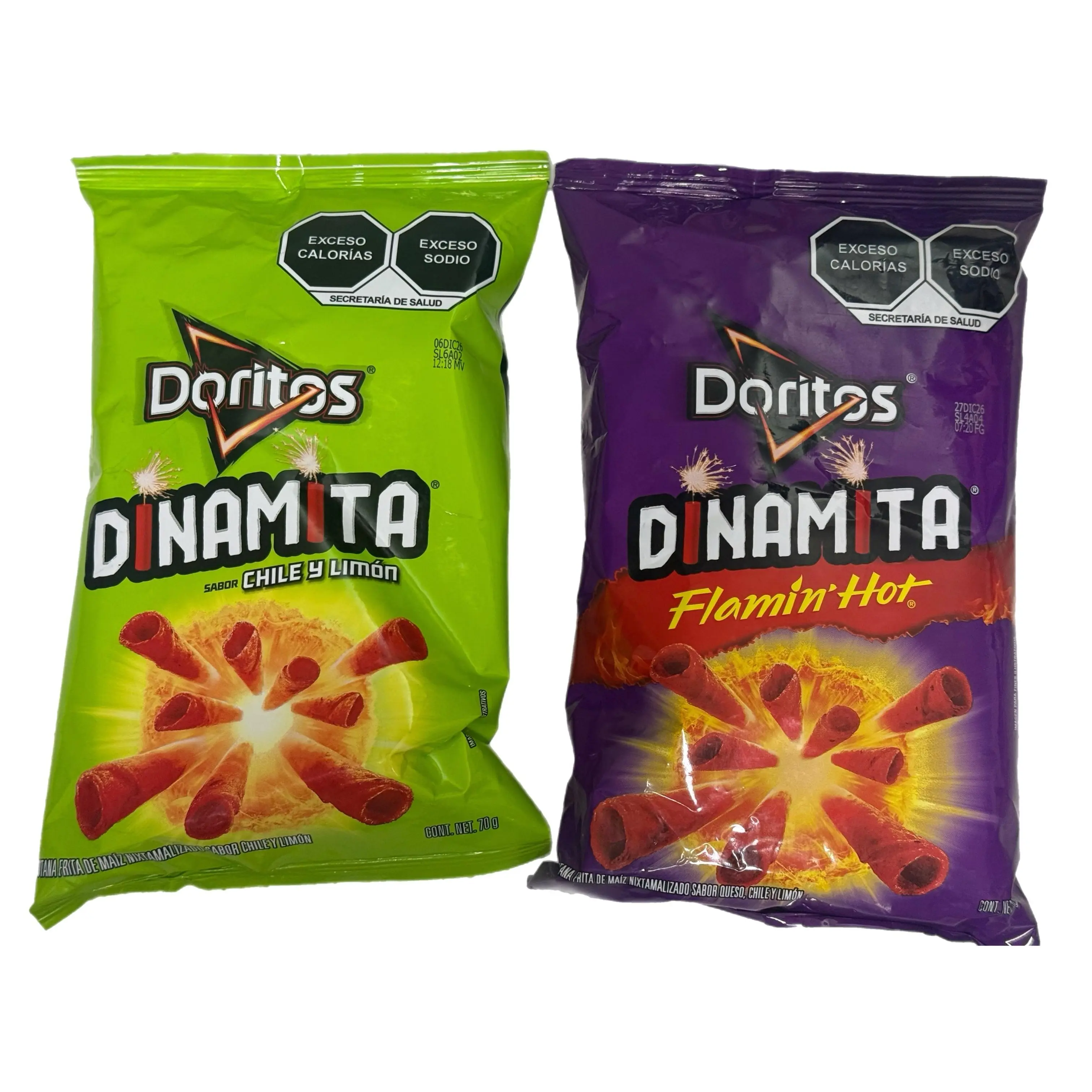 Doritos Dinamita – Chile y Limón or Flamin’ Hot – 70 g (2.47 oz)