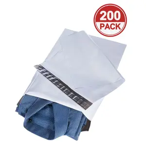 Poly Mailers 14.5x19 Inch 100 Pack 200 Pcs 50 Piece Bulk Shipping Bags for Clothes, Strong Self Adhesive Shipping Envelopes for Small Business,Waterproof Packaging Mailers Poly Bags for Shipping Mailing Bags White