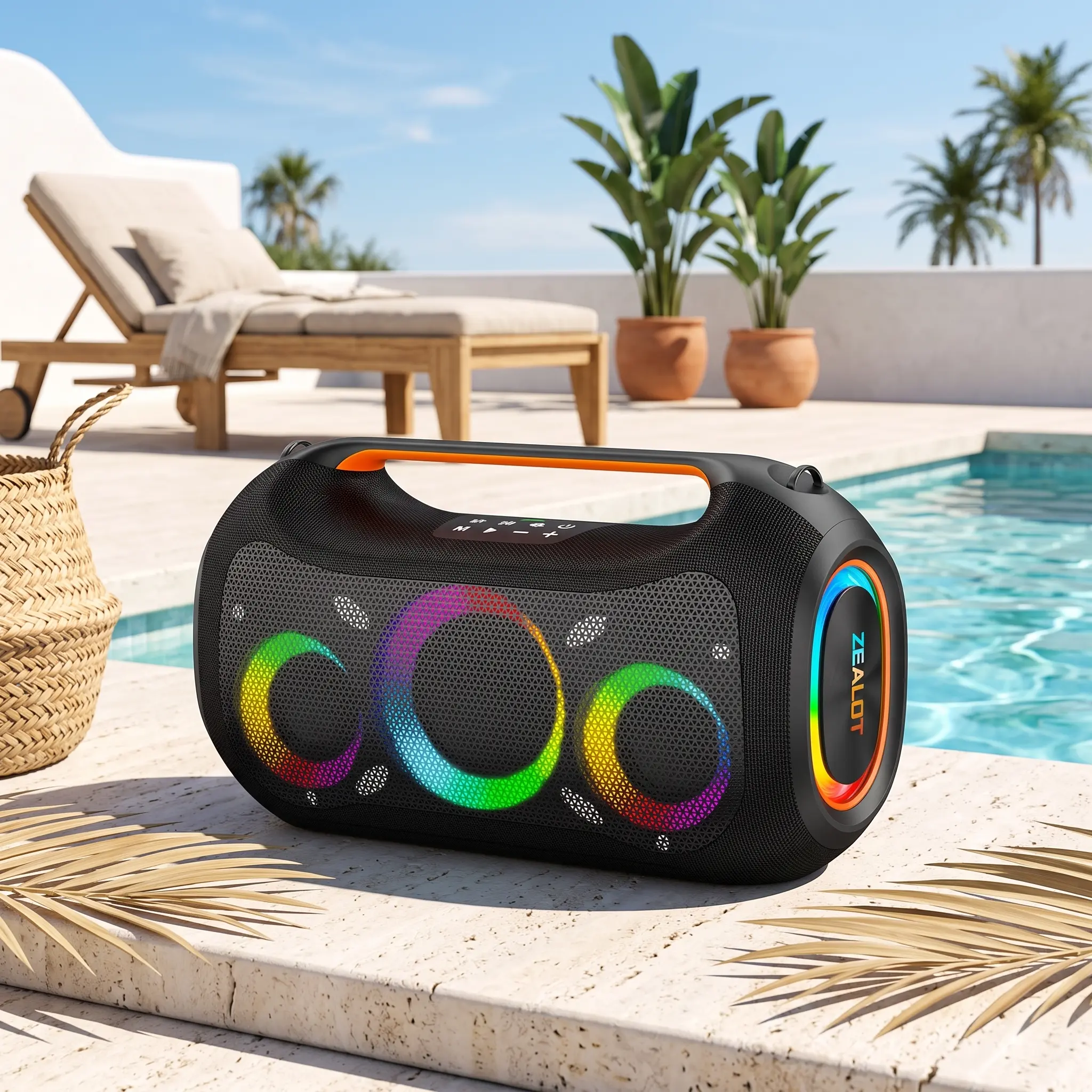 ZEALOT ZE51 Portable Bluetooth Speaker - 400W Max Power, Loud Audio, Stereo Huge Bass, 48000mAh Battery, TWS Pairing, USB Support, Party Use, Lights