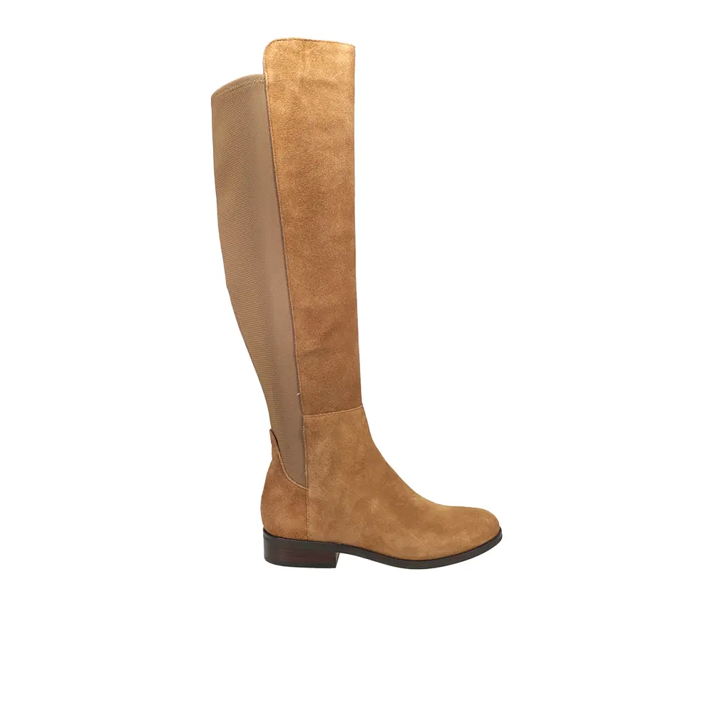 Cole Haan Womens Isabelle Over The Knee Round Toe Zippered Casual Boots Over the Knee Low Heel 1-2" - Brown