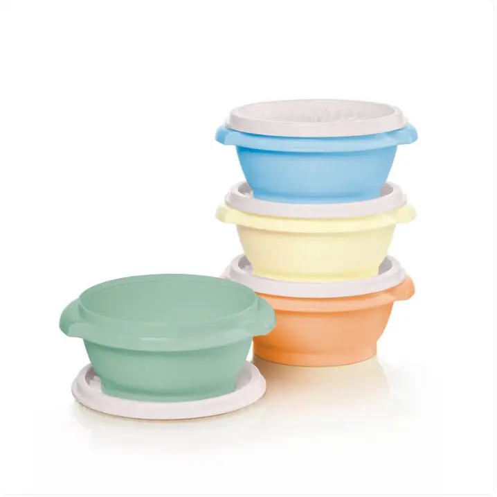 Tupperware Servalier Sturdy Mixing Bowls with Handles, 1.25-Cup/340 mL Tableware Set of 4, Ideal for Ice Cube Prep, Serving