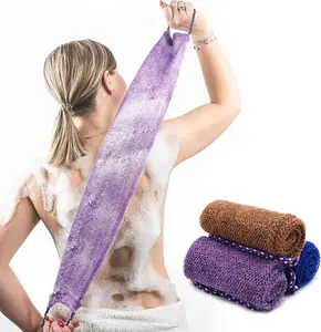 3 Pieces African Net Sponge with Handles Long African Exfoliating Net Washcloth Bath Sponge Net Cloth Wash Net Body Back Scrubber for Shower Loofah