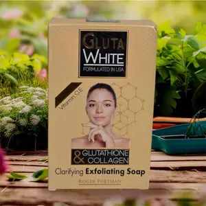Gluta White Glutathione & Collagen Clarifying Exfoliating Soap 190g for Radiant Skin Exfoliant Body Care