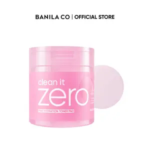 BANILA CO Clean It Zero Pink Hydration Toner Pads - 70ct with Hyaluronic Acid & Niacinamide for Sensitive Skin