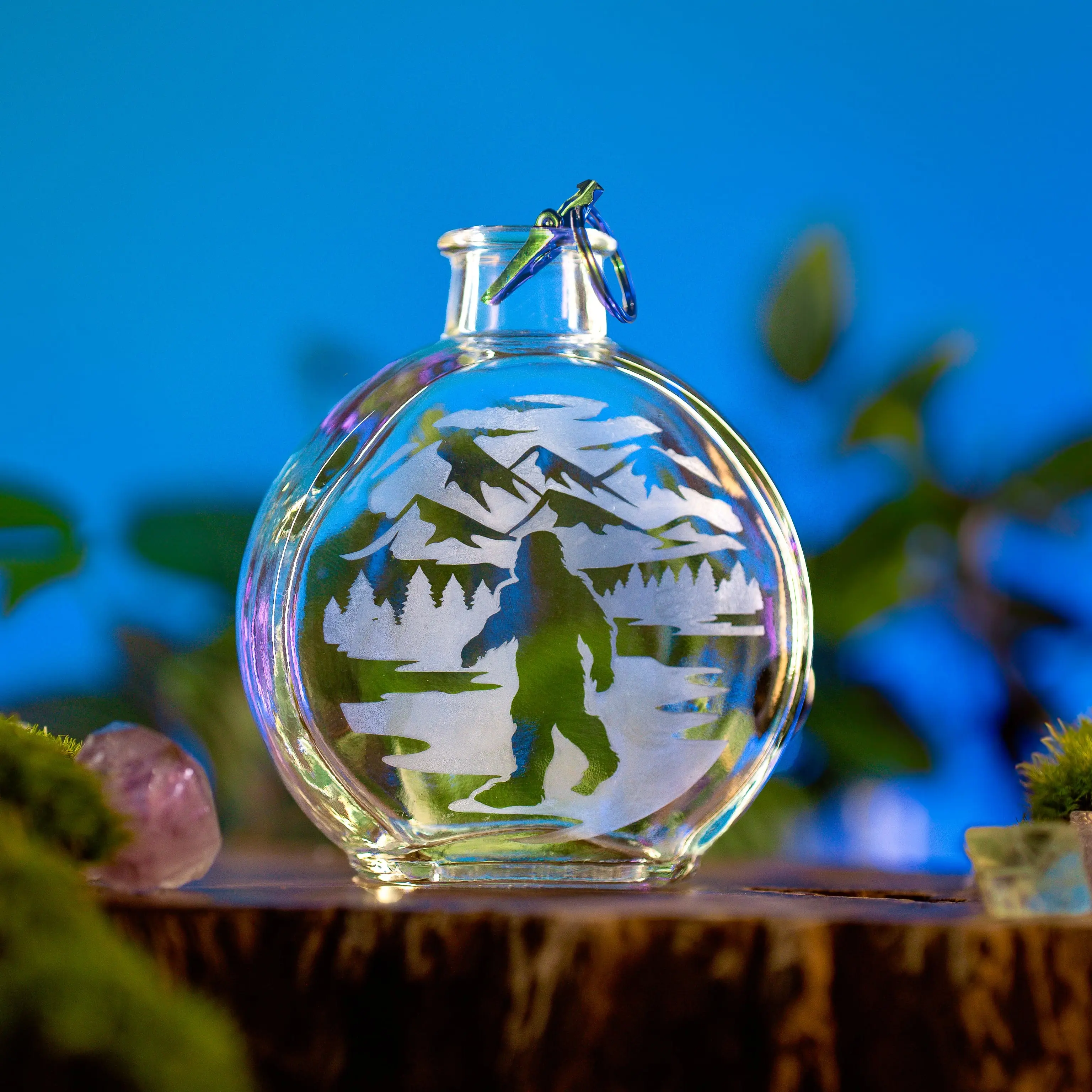 Bigfoot/Sasquatch Incense Glass Bottle Burner by AmaZen Glass Co.