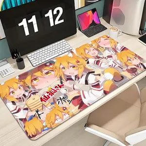 The Helpful Fox Senko-san Mouse Pad Design XXL 1000×500mm 900×400mm 800×400mm 600x300mm Large Gaming Mouse Pad - Extended, Thick, Non-Slip Rubber Base Desk Mat with Precision Stitched Edges - Washable Large Desk Pad