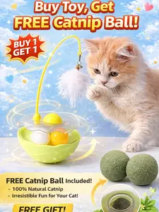 Interactive Tumbler Cat Toy with Catnip Ball – Self-Play Teaser for Active & Happy Cats/Pets