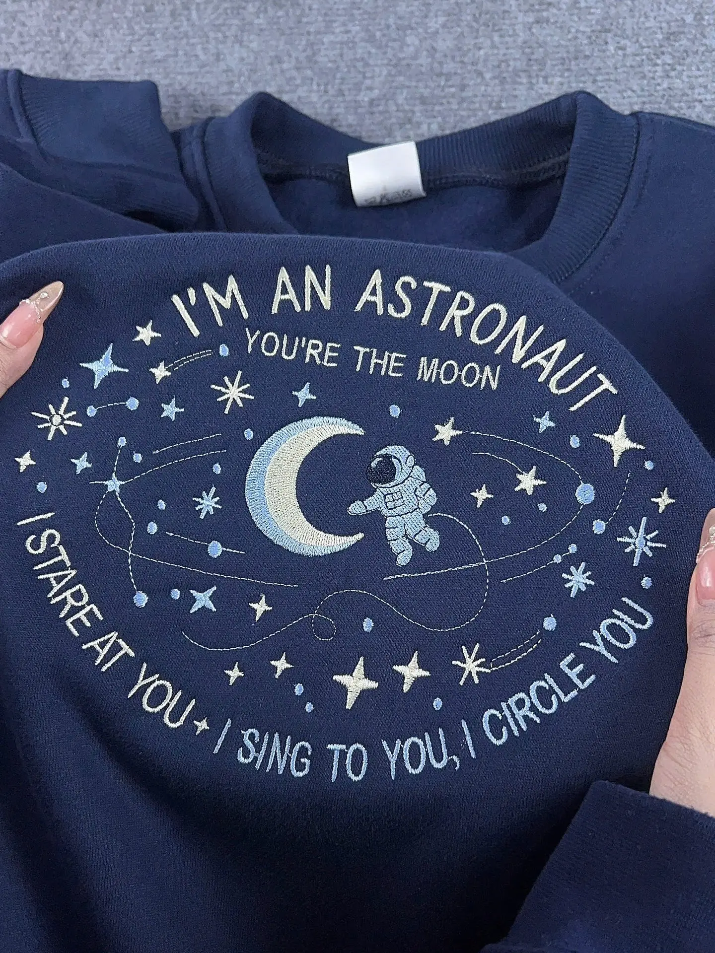 Embroidered Orbiter Lyrics Sweatshirt, Noah Astronaut hoodie , Astronaut Moon Sweatshirt, Celestial Space Shirt, The Great Divide tour