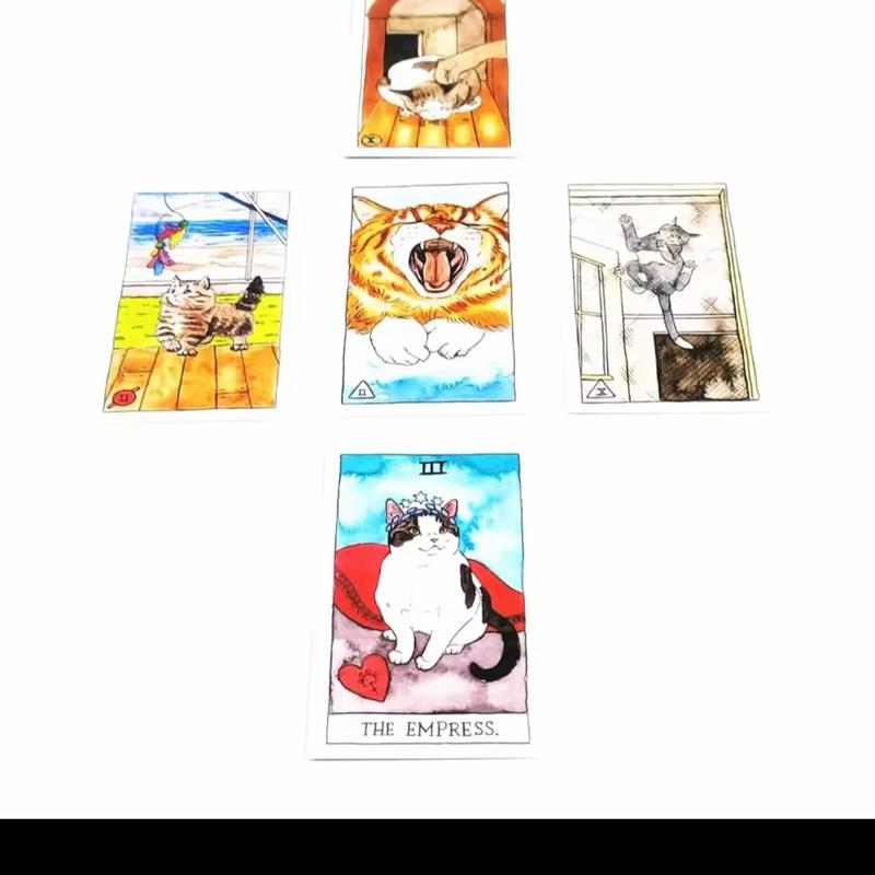 Cat Tarot: 78 Cards - Tarot Readings - Board Game for Family and Friends