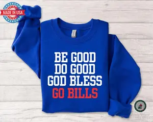 UNISEX Buffalo Football Josh Allen MVP quote Crewneck Sweatshirt be good do good god bless go bills