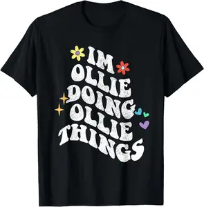 Retro Groovy Im Ollie Doing Ollie Things Funny Mother's Day T-Shirt