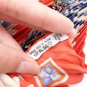 Pre-owned Hermes Red Triangle Silk Scarf T ZY0000269604