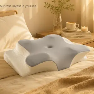 One neck pillow, a soft, cooling, and resilient pillow with a slow rebound mechanism, an ergonomic pillow suitable for side, back, and stomach sleeping, machine washable pillowcase - the perfect pillow for sleep.