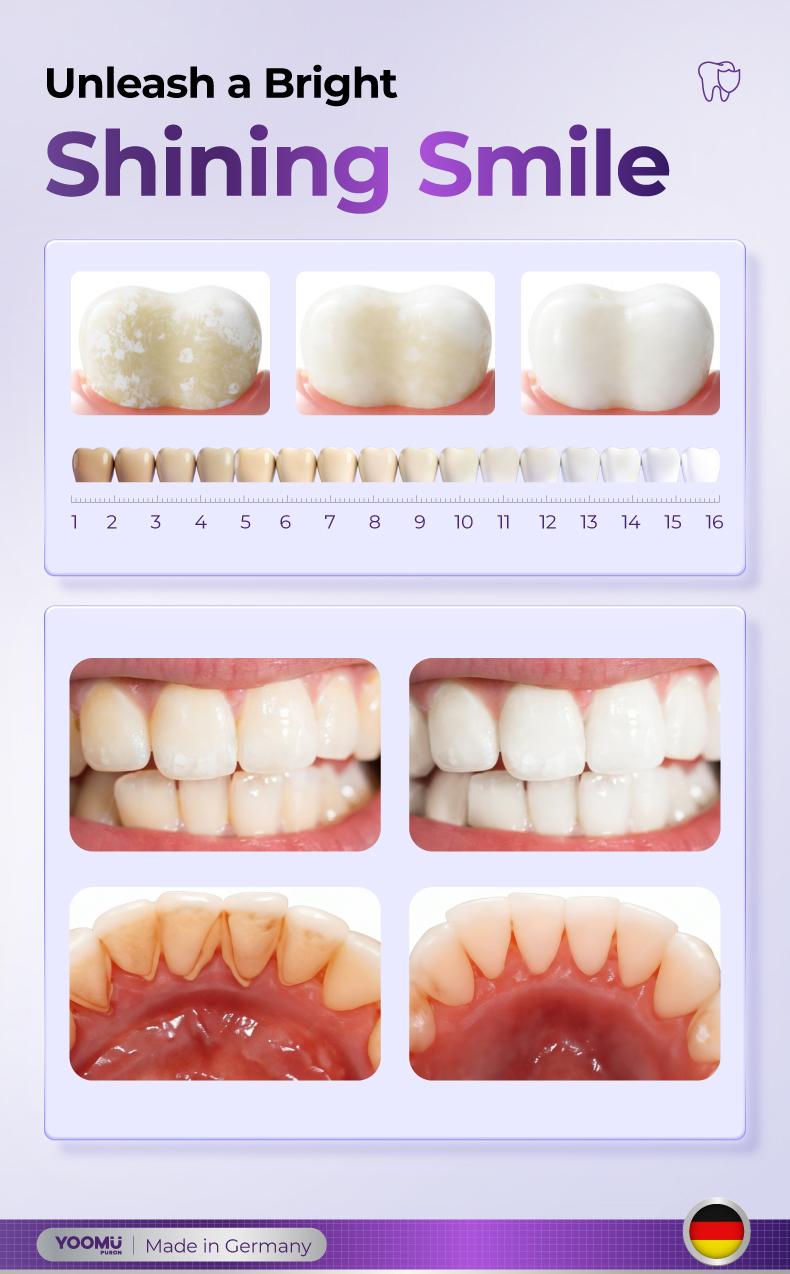 YOOMU 1 Light-Activated Purple Whitening Toothpaste Purple Diamond Brightening, Fresh & Comfortable