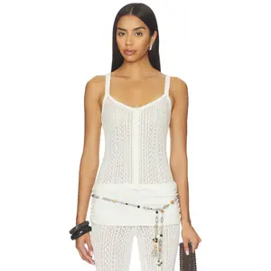 Tularosa Erin Pointelle Knit Tank in Ivory