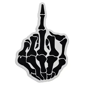 Skelly Finger Waterproof and UV-resistant Sticker, NEW BIGGER size 2.7*4" - Perfect for Smooth Surfaces Decor Decorative Offensive Profanity, Ornaments
