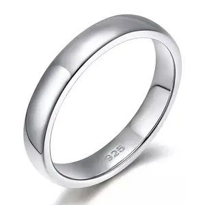 4/6mm Solid 925 Sterling Silver Wedding Band Ring For Men Women Multiple Sizes Classic Daily Leisure #Love Story