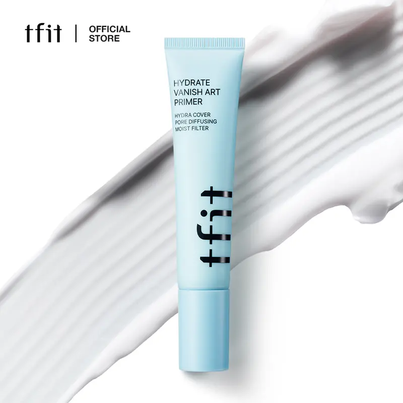 [TFIT OFFICIAL] Flawless Makeup Cosmetic Primer (30 ml/1.01 fl oz) - Korean Alcohol-Free, Cruelty-Free Daily Care Base, 94% Moisture Prep Essence, Lightweight, Non-Sticky, Water-Oil Double Layer, Dewy Glow, Makeup Grip, Even Out Skin Tone and Texture
