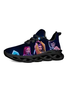 Exclusive Anime Style Sports Shoes, Trendy Kpop Inspired Design with Vibrant Character Prints, Unique Sole and Laces for Casual Anime Lovers