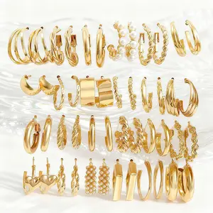 Women's Elegant Minimalist C-Shaped Hoop Earring Sets - Exquisite Vintage Versatile Earrings, All-Match Daily Wear Accessory, Thoughtful Gift for Women