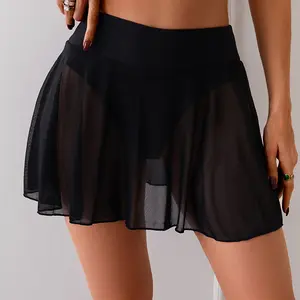 Fashion Charm Design Mesh Ruffle Short Skirt With Underwear - Sexy & Comfortable - For Women - Perfect for Parties & Night Out - Ideal Gift for Her