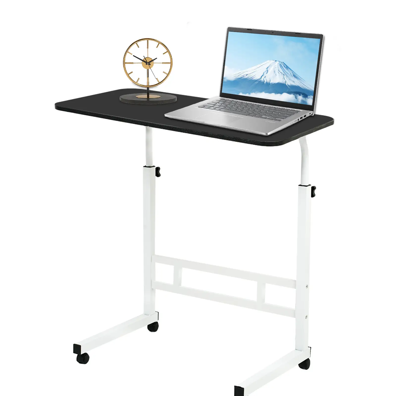 Mobile Standing Desk, Laptop Desk Height Adjustable, Rolling Standing Laptop Desk with Wheels, Ergonomic Sit-Stand Workstation, for Home Office