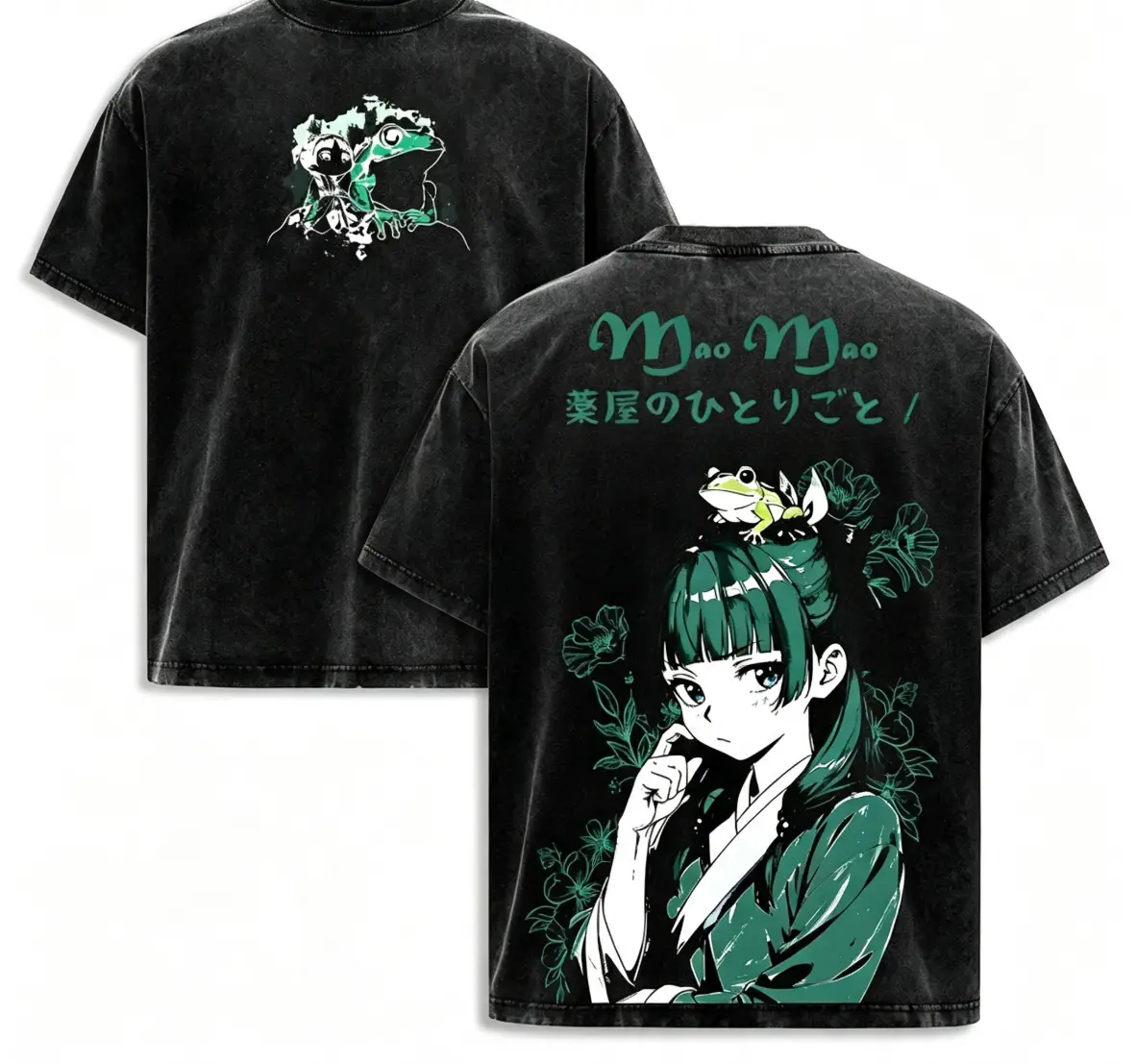 Maomao The Apothecary Diaries T-Shirt Oversize Unisex Heavy Cotton Vintage Washed Double Printed Anime Manga Graphic Tee Japanese Retro Streetwear Cosplay Womenswear Menswear Top all-season casual teeny t-shirt gift good graphic shirt graphic t-shirt