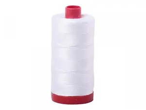 Aurifil 12wt Mako Cotton Thread | White (#2024) | 356 yds