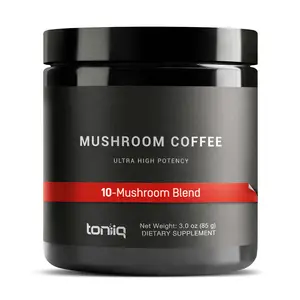 Mushroom Coffee – Functional Coffee with 10-Mushroom Full-Spectrum Blend – Real Arabica Instant Coffee – North American Grown Mushrooms – Third-Party Tested